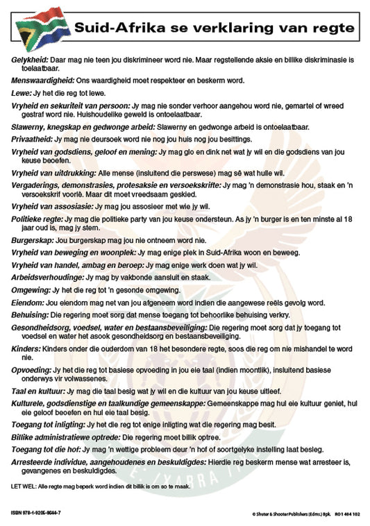 Chart: Suid Afrika Se Verklaring Van Regte A2 (Flat)