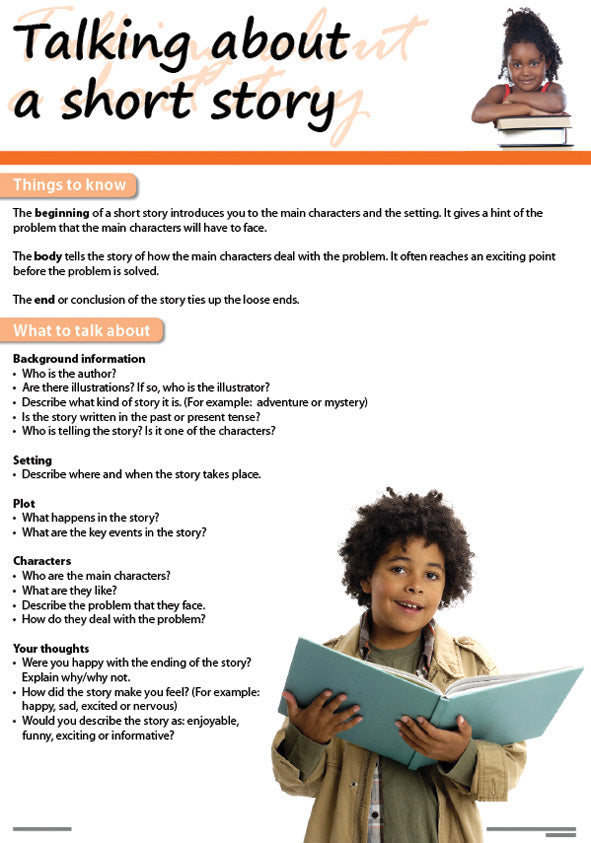 Chart: Talking About A Short Story (English) A2 (Flat)