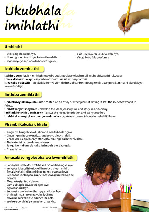 Chart: Writing Paragraphs (Isixhosa)  A2