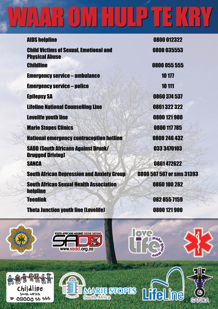 Chart: Waar Om Hulp Te Kry A2 (Flat)