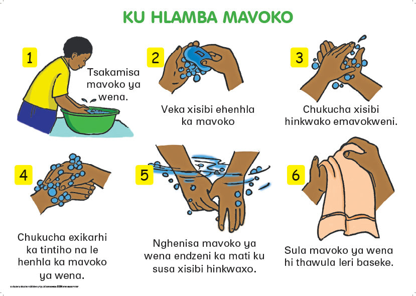 Chart: Washing Hands Xitsonga A2
