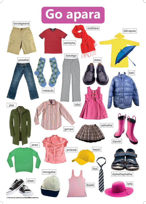 Chart: Getting Dressed Sepedi A2