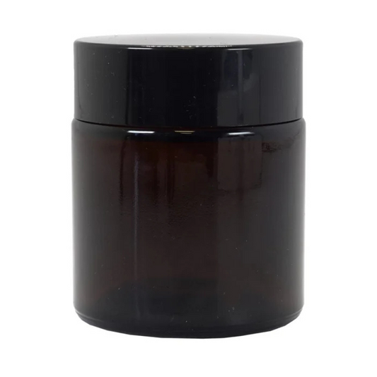 Product image of Amber Glass Cosmetic Jar With Shive