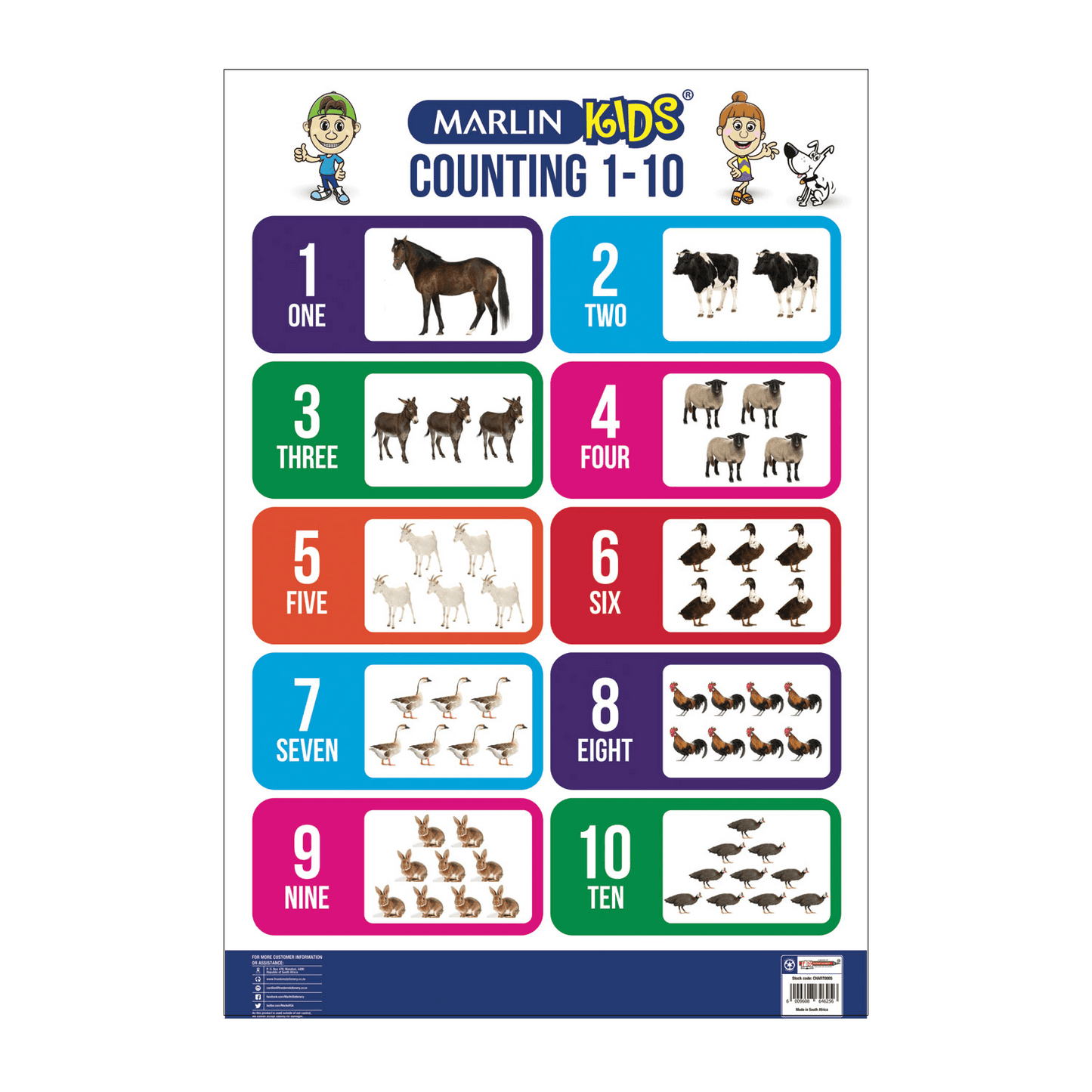 Marlin Kids Chart: Counting 1 to 10 (CHART0005)