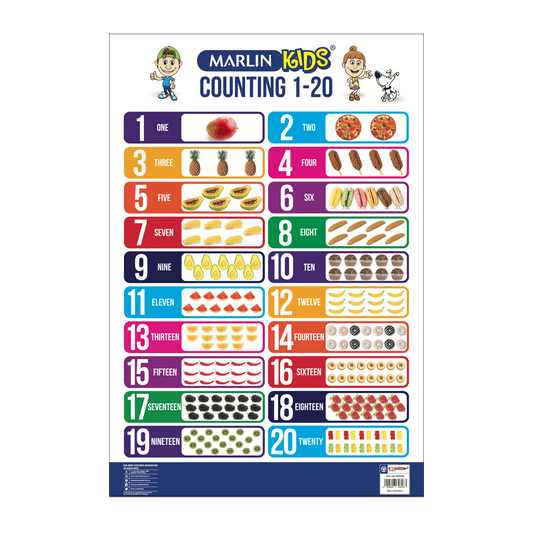 Marlin Kids Chart: Counting 1 to 20 (CHART0006)