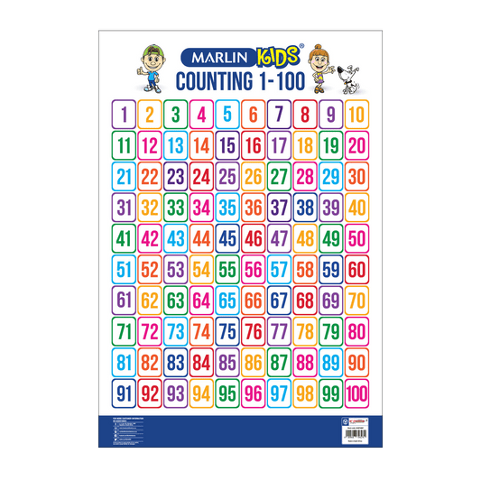 Marlin Kids Chart: Counting 1 to 100 (CHART0007)