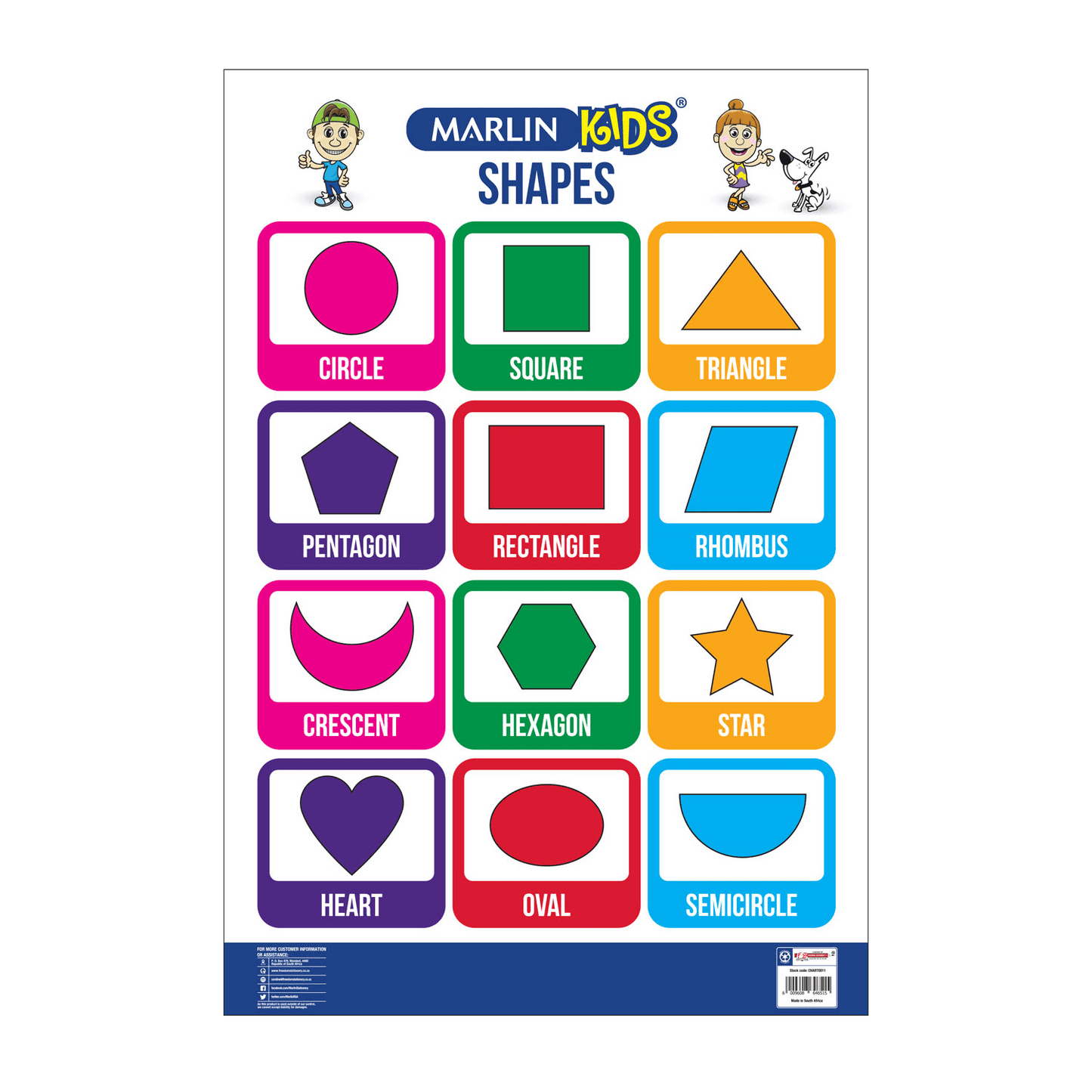 Marlin Kids Chart: Shapes (CHART0011)