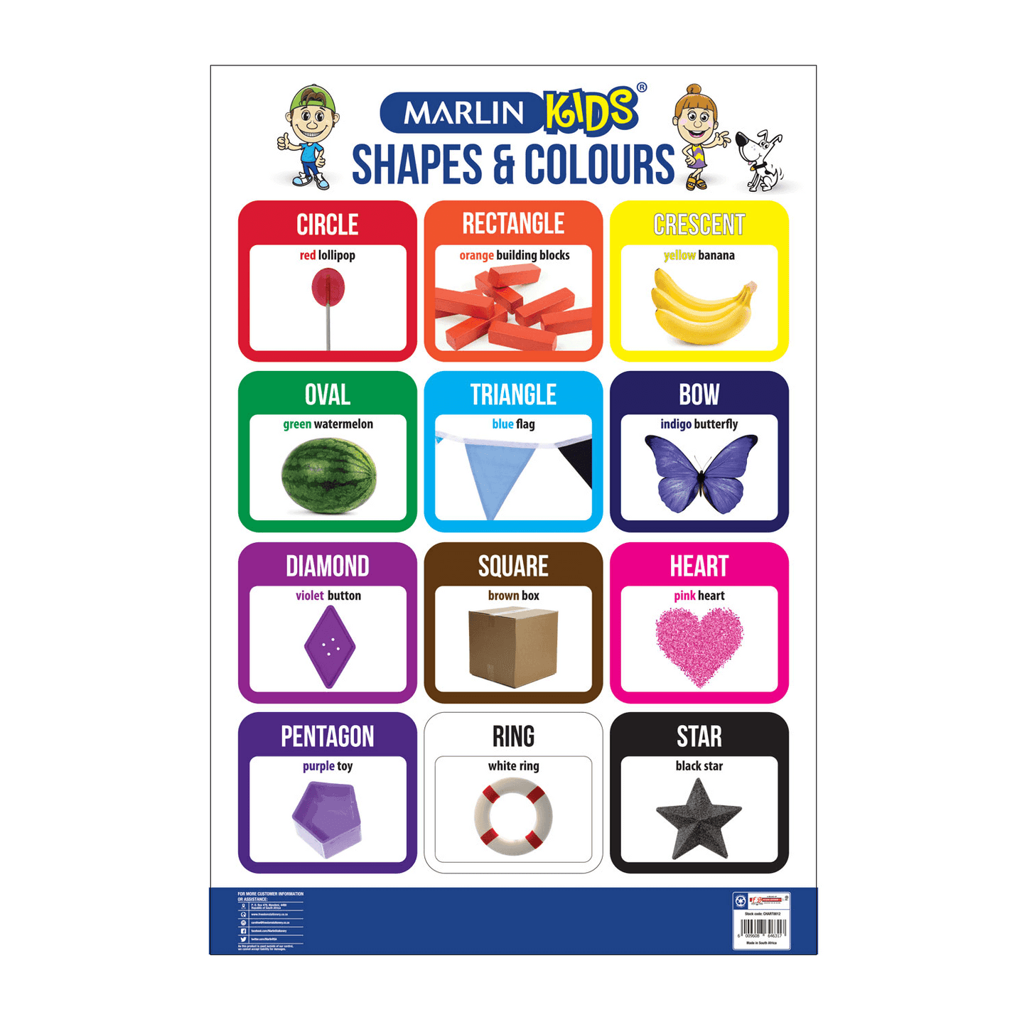 Marlin Kids Chart: Shapes & Colours (CHART0012)