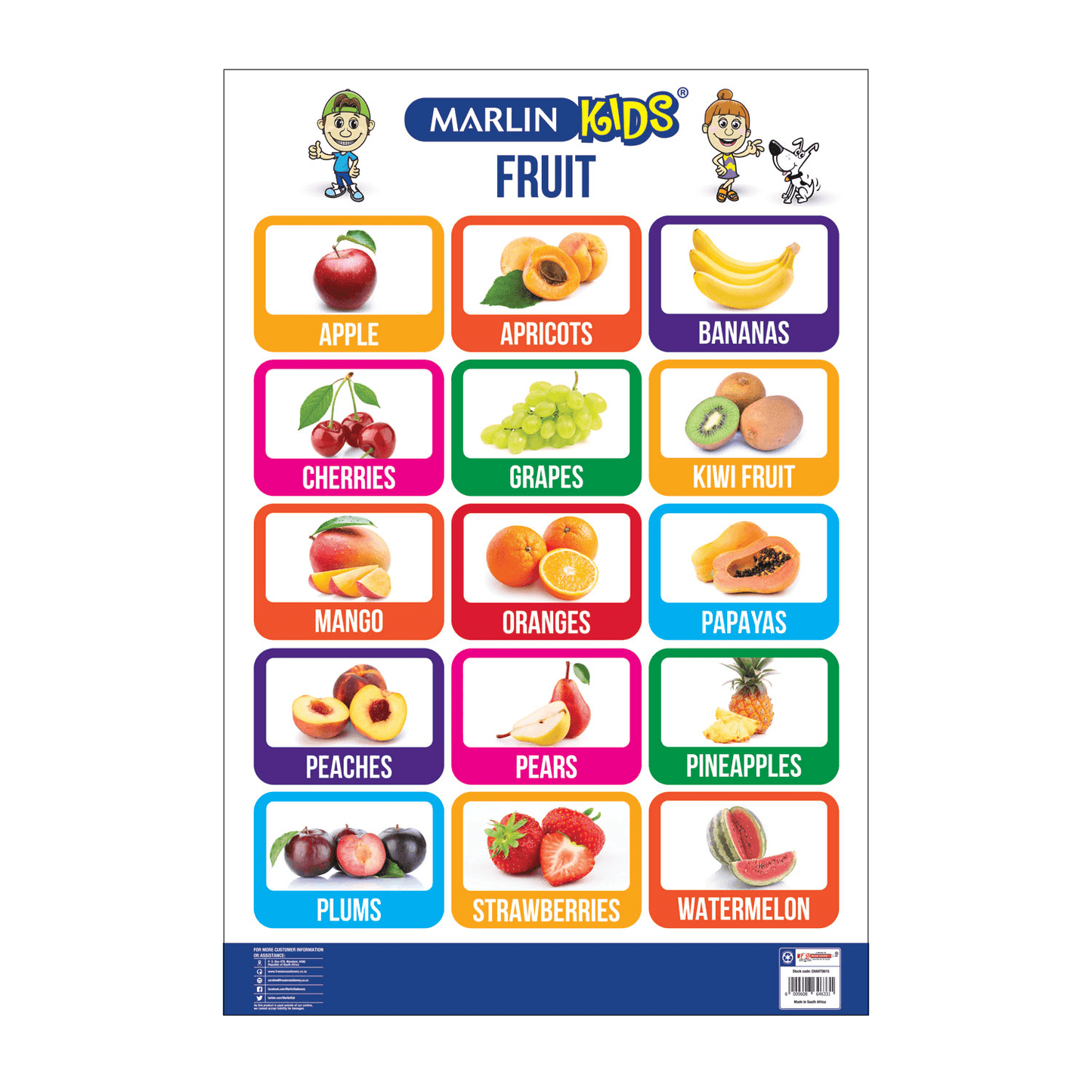 Marlin Kids Chart: Fruit (CHART0015)