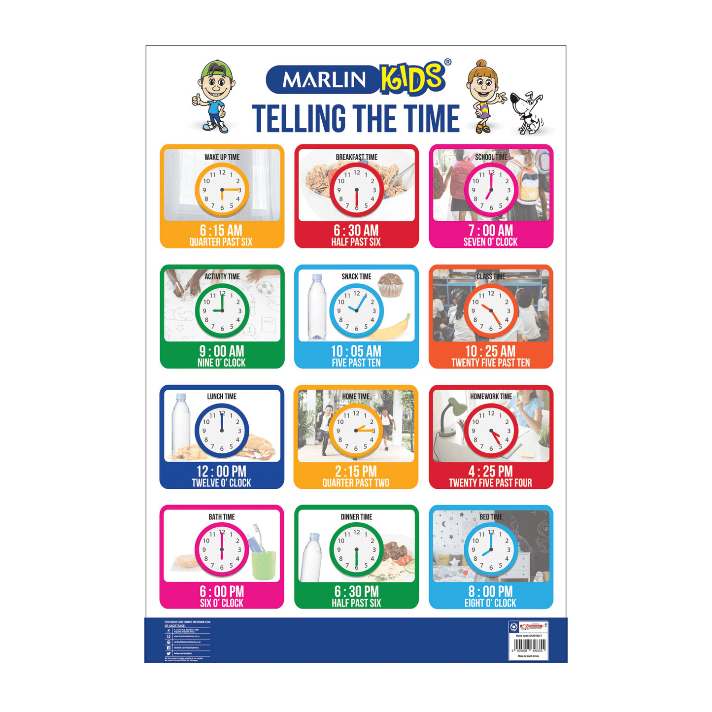 Marlin Kids Chart: Telling the Time (CHART0017)