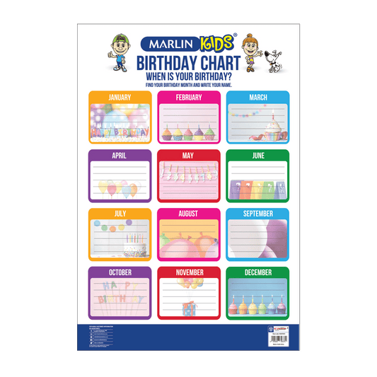 Marlin Kids Chart: Birthday (CHART0019)