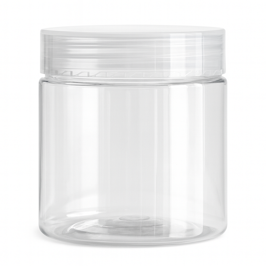 Clear PET Jar With Lid & Shive Complete