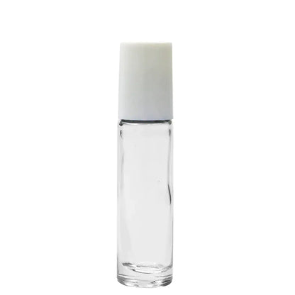 10ml Clear Glass Roller On Bottle With Metal Roll On Ball & Cap