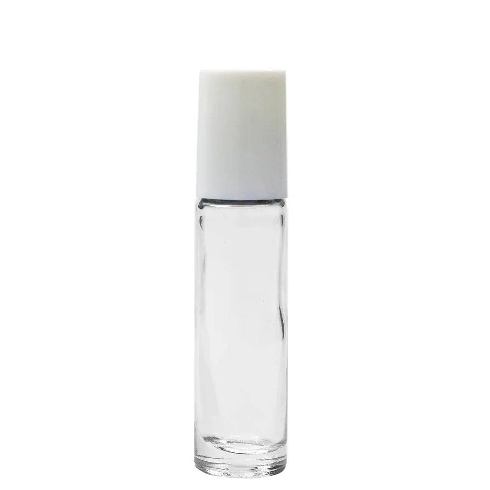 10ml Clear Glass Roller On Bottle With Glass Roll On Ball & Cap