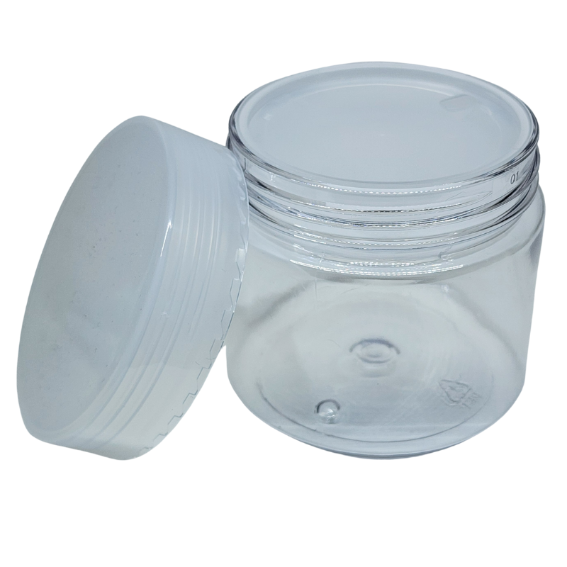 Clear PET Jar With Lid & Shive Complete