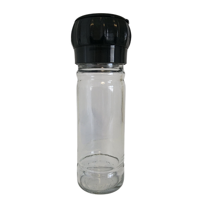 Glass Spice Bottle With Black Grinder