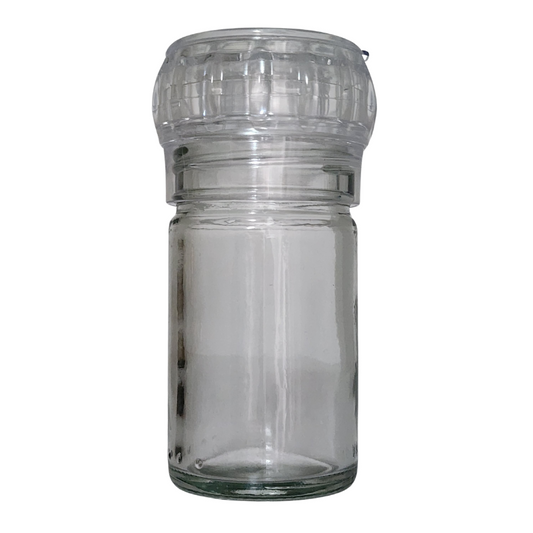 Glass Spice Bottle With Clear Grinder