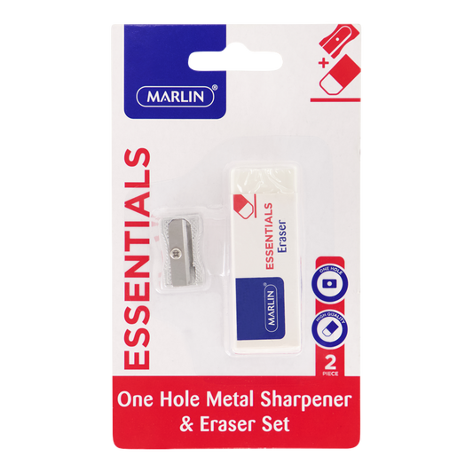 Marlin metal sharpener 1 hole + eraser 60 x 20 x 10mm (SM14)