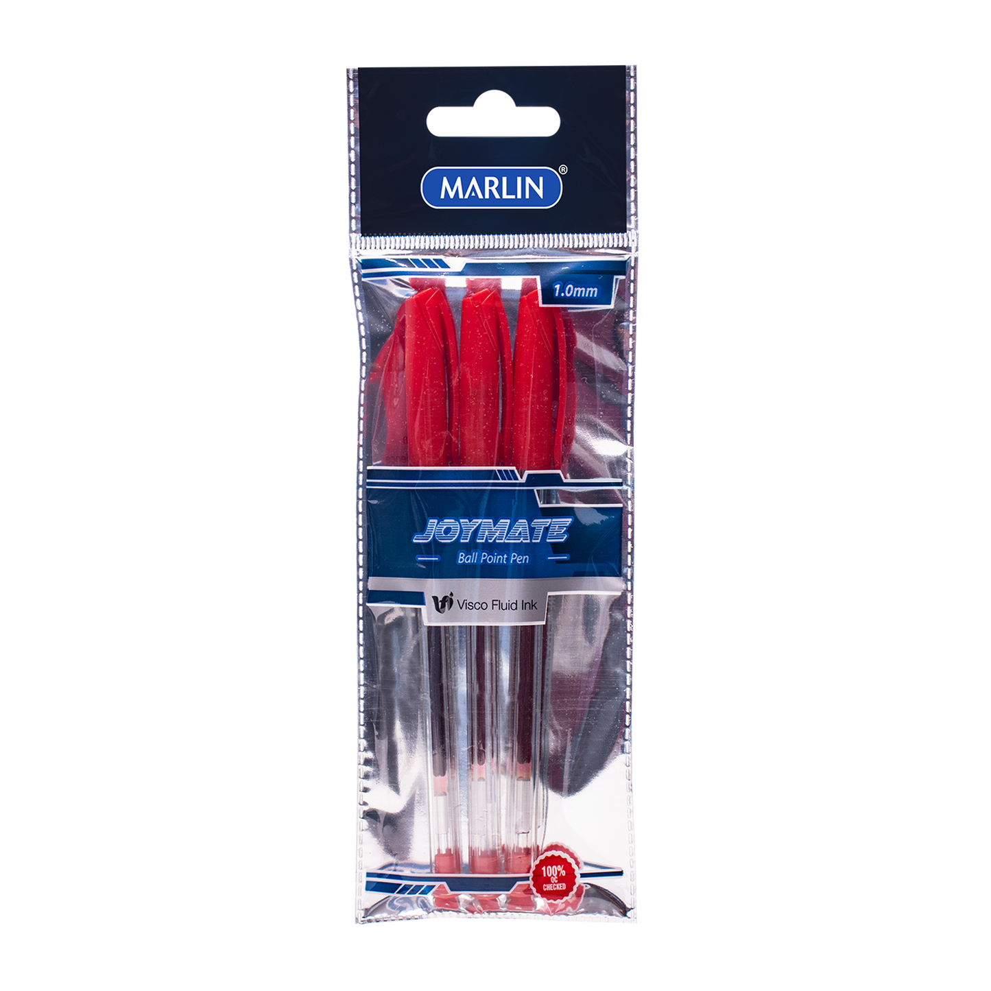 Marlin Joymate Transparent Medium Pens 3'S Red  (Sm67)