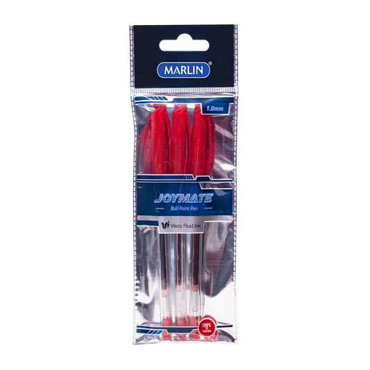 Marlin Joymate Transparent Medium Pens 3'S Red  (Sm67)