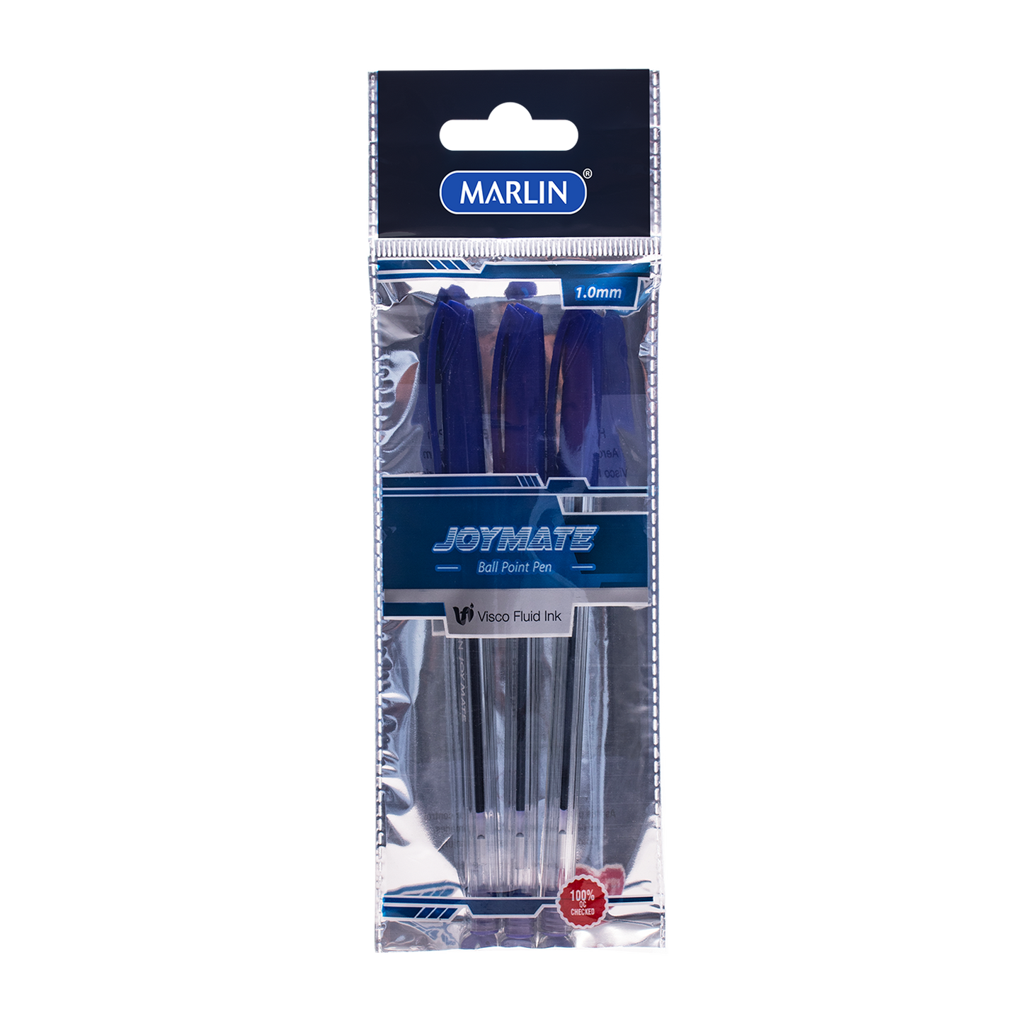 Marlin Joymate Transparent Medium Pens 3'S Blue  (Sm69)