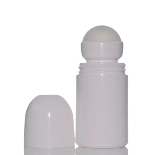 100ml White Roll-On Applicator with Cap (HDPE)