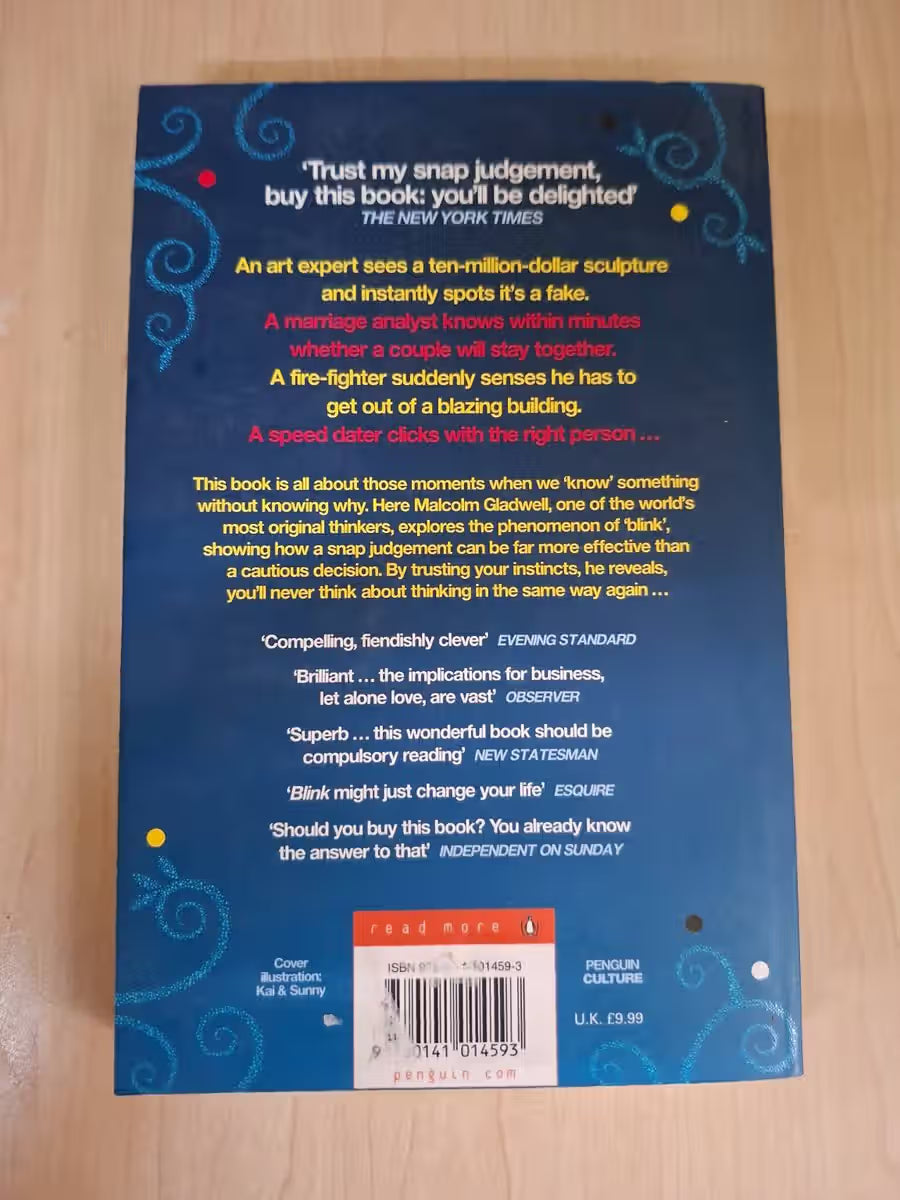 Blink: The Power of Thinking Without Thinking  Malcolm Gladwell (Paperback)