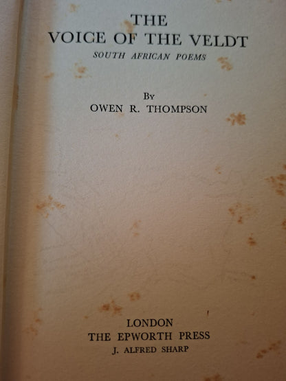 The Voice of the Veldt – Poems of South Africa (1930, Signed Copy) (Second Hand)