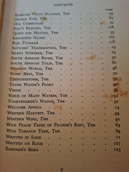 The Voice of the Veldt – Poems of South Africa (1930, Signed Copy) (Second Hand)