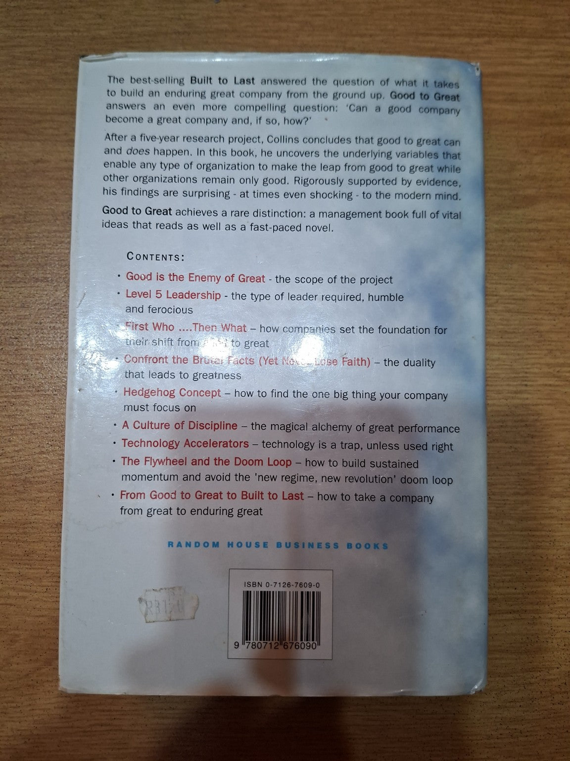 Good to Great – Jim Collins (Hardcover, Business Leadership Classic)