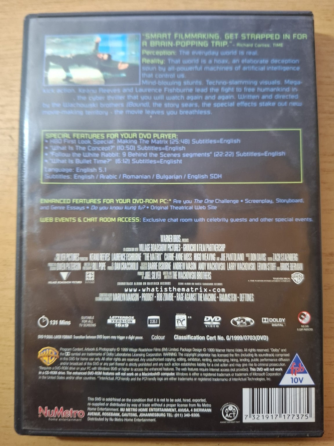 The Matrix Trilogy (3 DVDs) – Second Hand