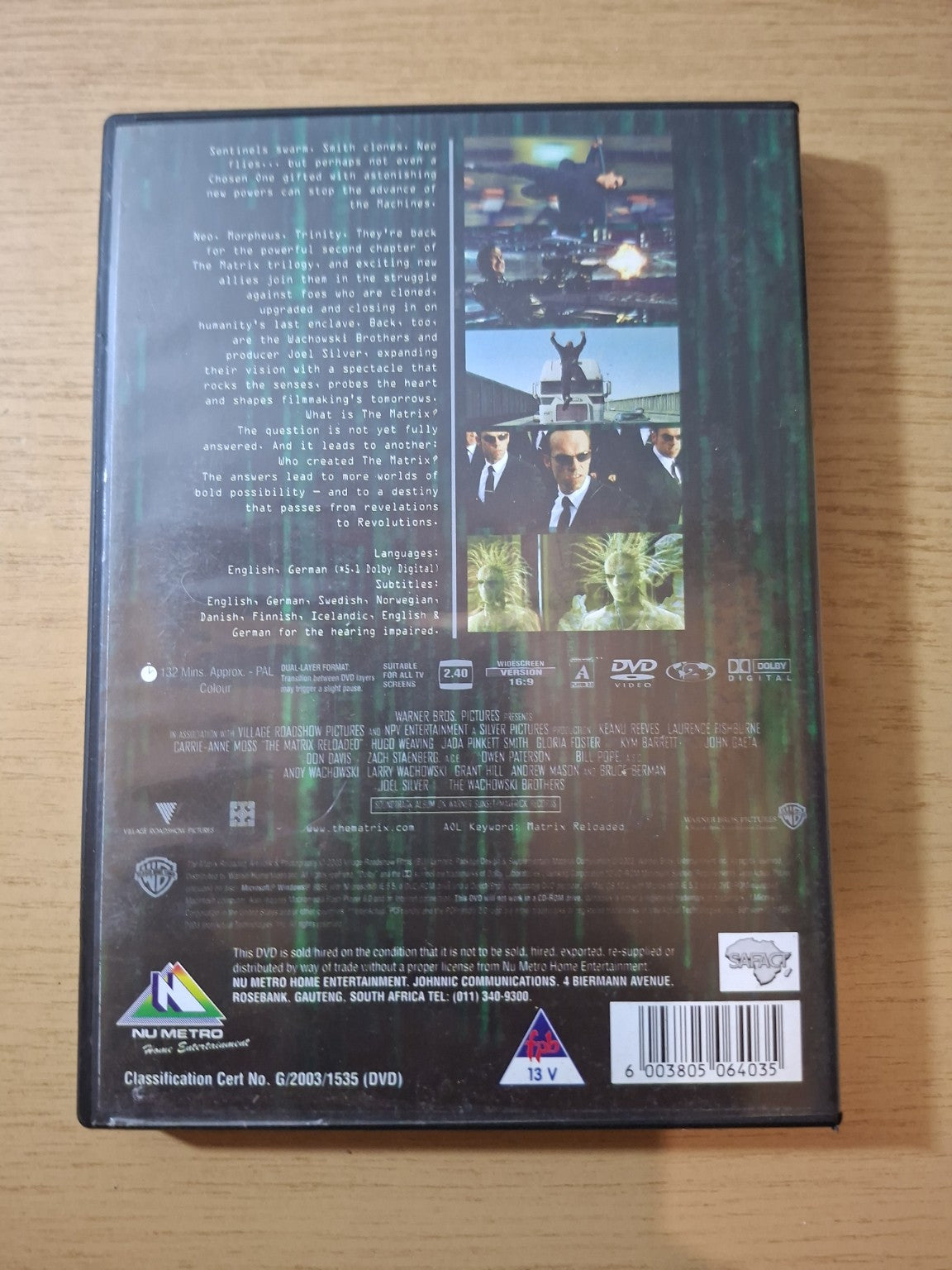 The Matrix Trilogy (3 DVDs) – Second Hand
