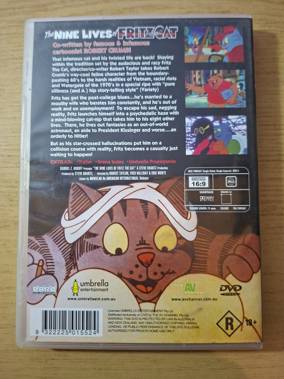 The Nine Lives of Fritz the Cat (DVD) – Second Hand