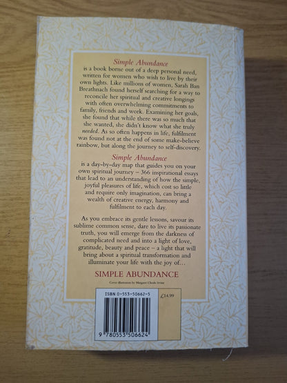 Simple Abundance: A Daybook of Comfort & Joy – Sarah Ban Breathnach (Second Hand)
