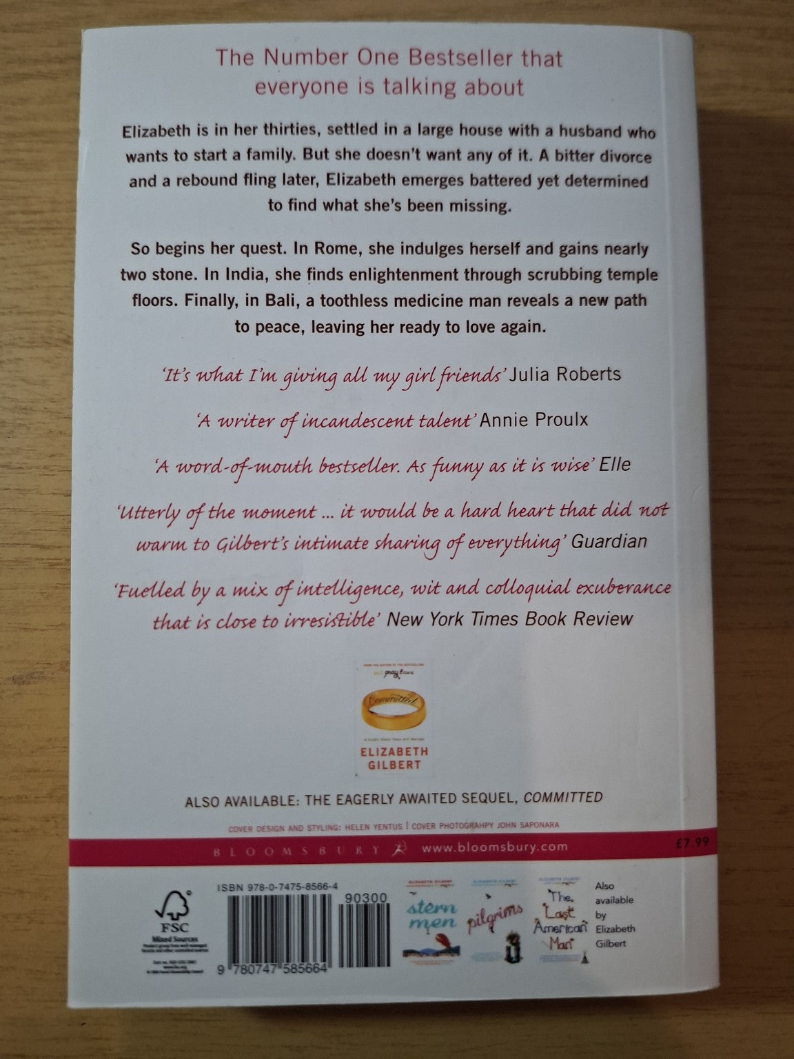 Eat Pray Love – Elizabeth Gilbert (Second Hand)