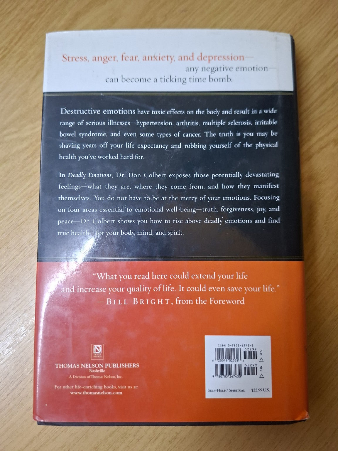 Deadly Emotions – Don Colbert, M.D. (Second Hand)