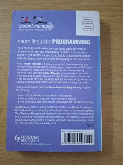 Neuro Linguistic Programming – Mo Shapiro (Second Hand)