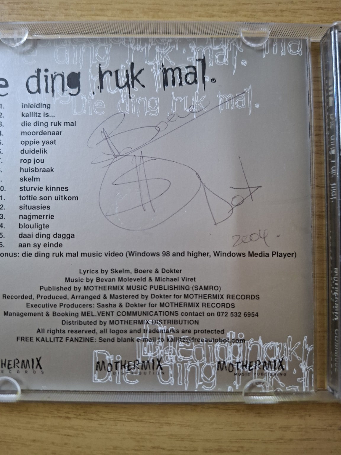 Kallitz – Die Ding Ruk Mal (Second Hand CD)