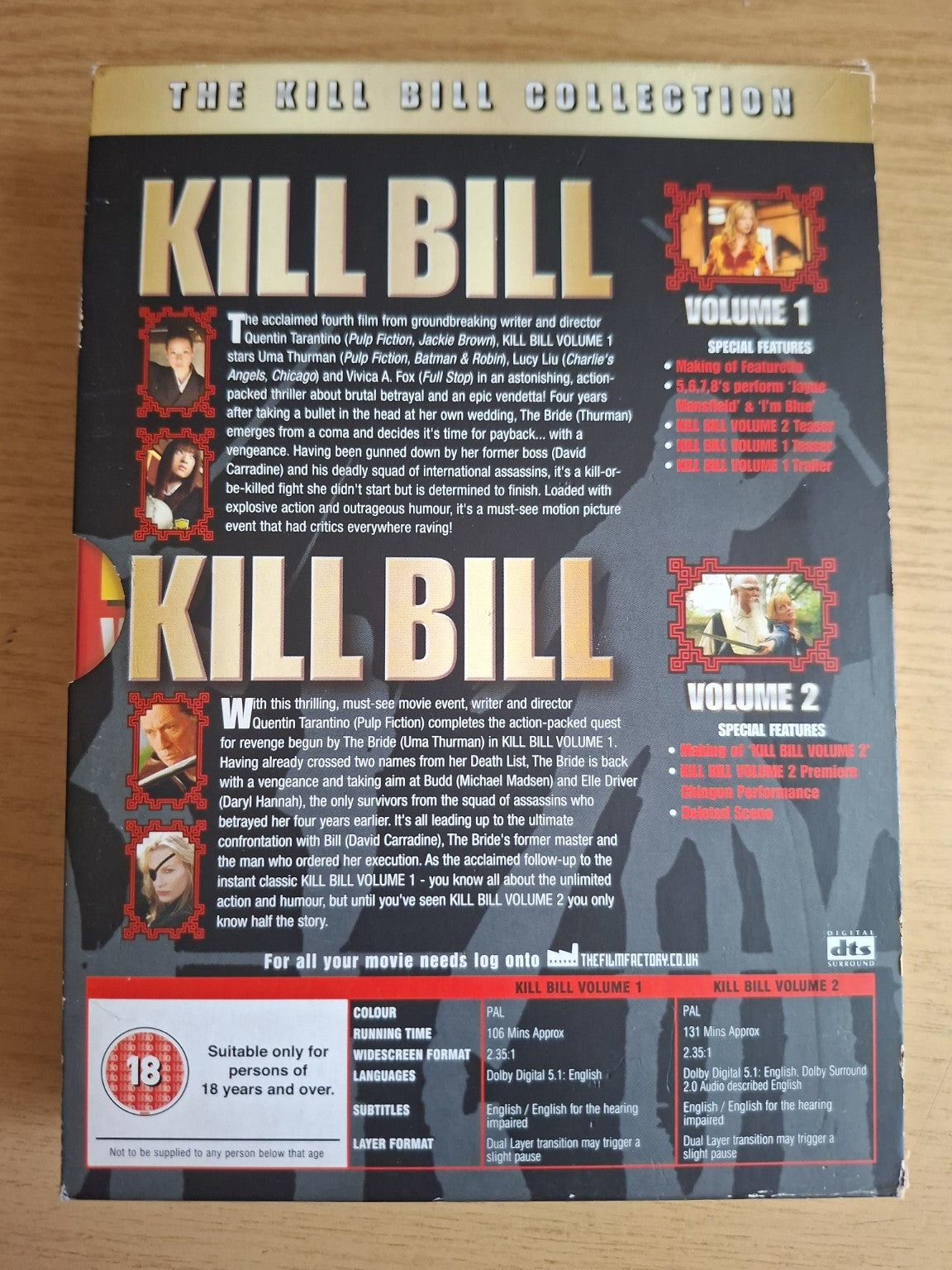 Kill Bill – The Complete Collection DVD (Second Hand)