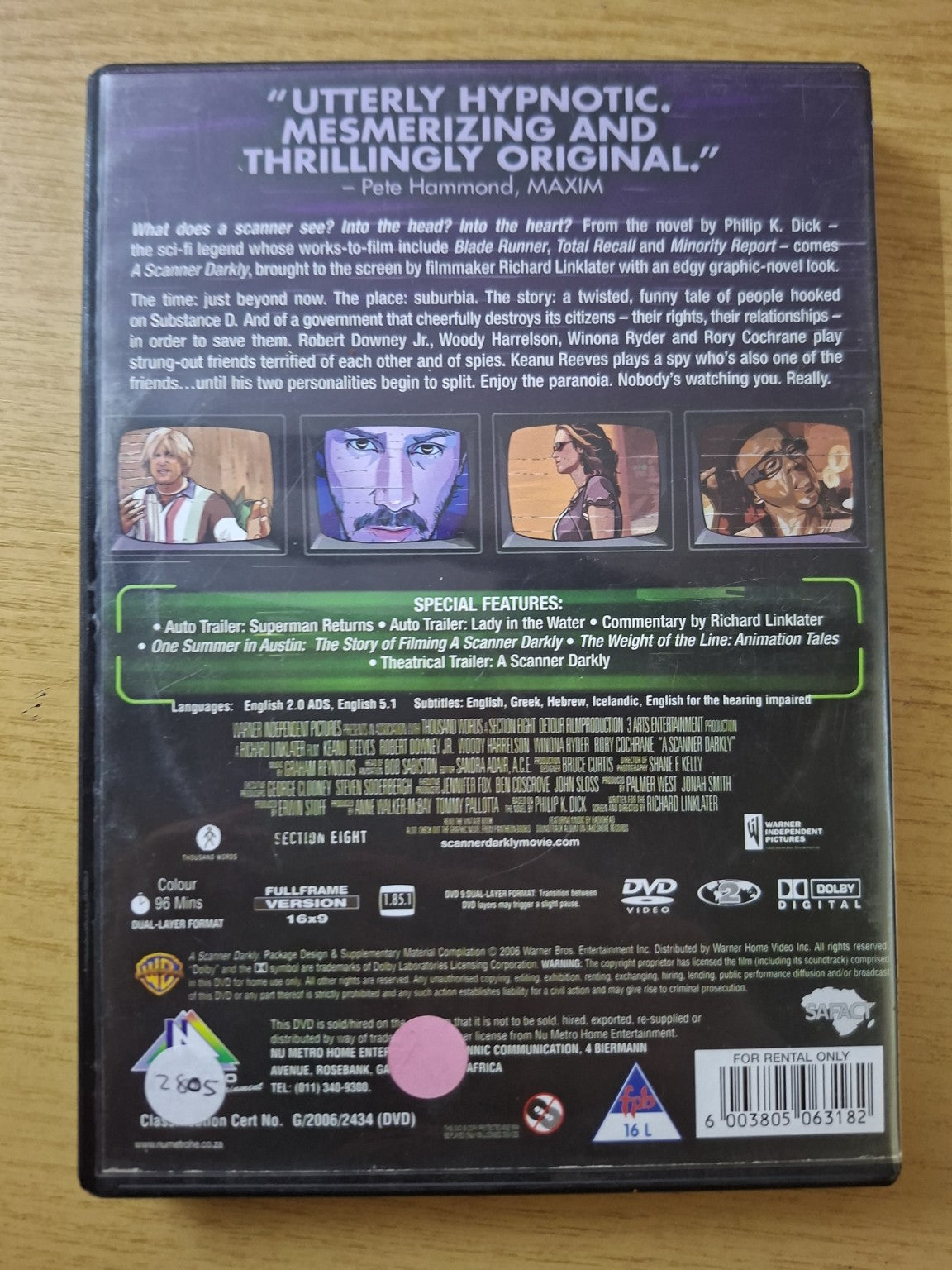 A Scanner Darkly (Second Hand)